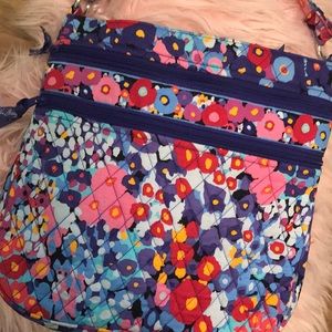 Vera Bradley iconic triple zip hipster